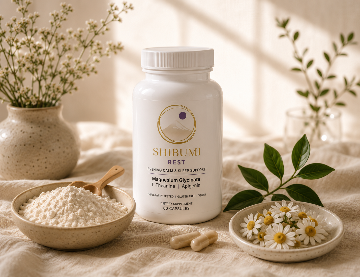SHIBUMI Rest with its three active ingredients